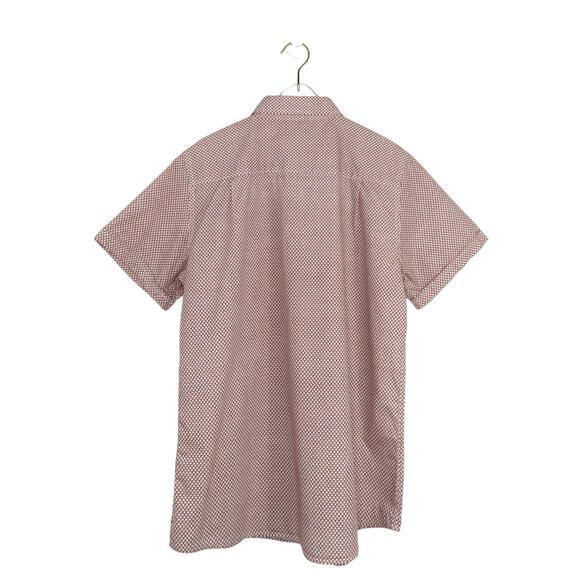 Haggar Clothing Red and White Button Up Shirt Medium Preppy - Picture 2 of 5